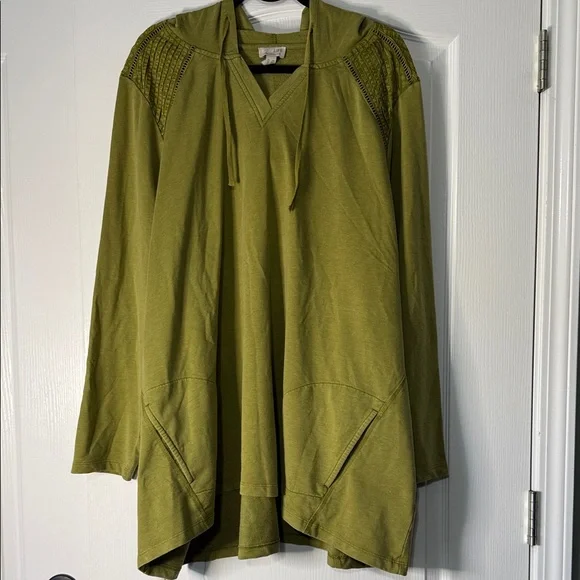 Lori Goldstein Logo Life Olive Green Pant Set Women’s Size 4X - Picture 3 of 4